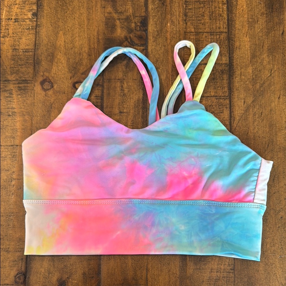 Colorful Tie-Dye Kids Dance Costume Top